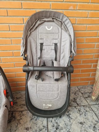 Carro de bebé Nurse 3 piezas gris Me a costado 350