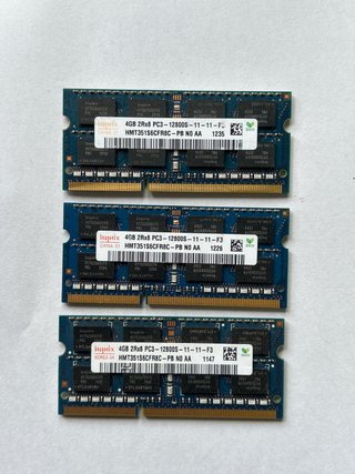 3x Hynix 4GB DDR3 12800S RAM