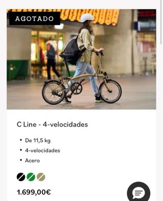 Bicicleta Brompton plegable
