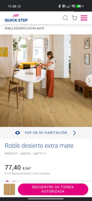 Suelo Quick-Step Roble Desierto Extra Mate