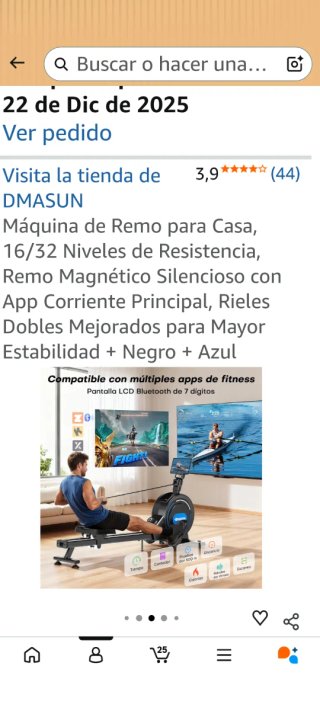 Máquina de Remo - Usada 6 veces