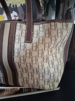 Bolso Tote CH Beige y Marrón