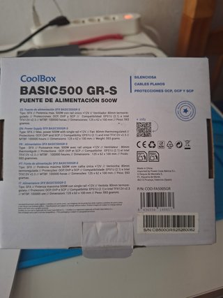 Fuente Alimentacion CoolBox BASIC 500GR-S