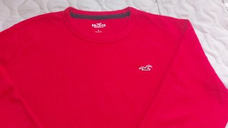 Suéter Hollister Rojo Manga Larga