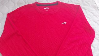 Suéter Hollister Rojo Manga Larga