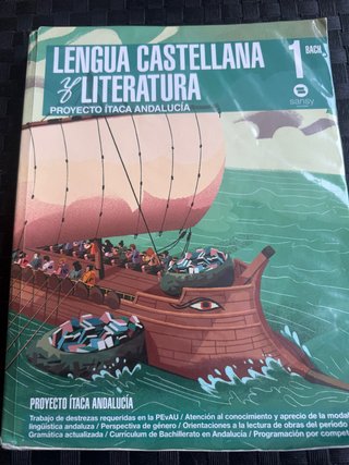 Libro de lengua 1 bachillerato, marca sansy