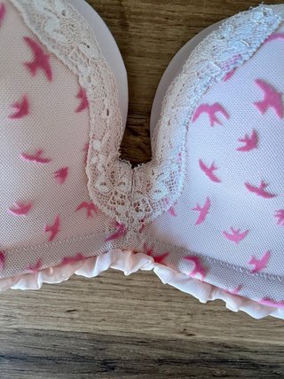 Sujetador Etam Push Up Rosa Pájaros