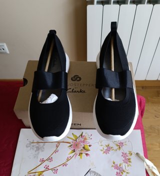 Zapatos Mary Jane Clarks Negros Talla 38