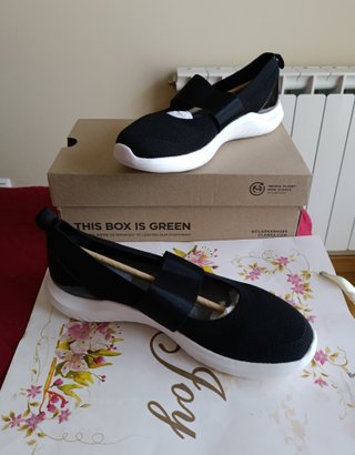 Zapatos Mary Jane Clarks Negros Talla 38