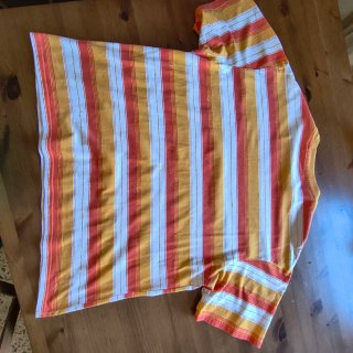 Camiseta Pull and Bear Rayas Naranja y Amarillo