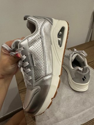 Zapatillas Skechers Plata Talla 38 originales