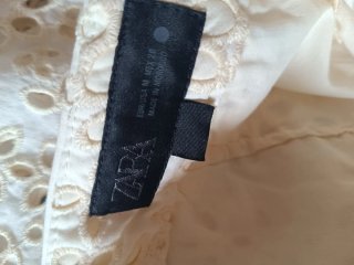 Pantalón  flare Zara blanco