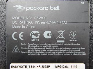 Packard Bell EasyNote Intel core-i5 TS-HR-255SP