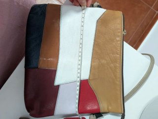 Bolso de piel patchwork