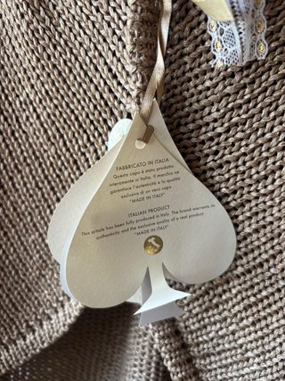 Cárdigan beige punto calado boho chic