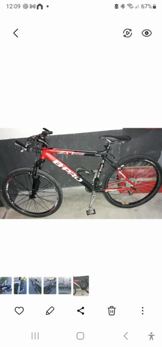 Bicicleta MTB B-PRO Roja y Negra