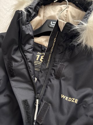 Abrigo de nieve Wedze negro y blanco