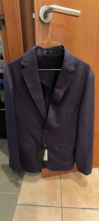 Traje Slim Fit Mango. Azul. Americana Talla 46