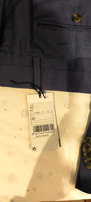 Traje Slim Fit Mango. Azul. Americana Talla 46