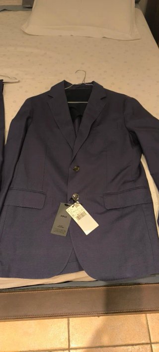 Traje Slim Fit Mango. Azul. Americana Talla 46