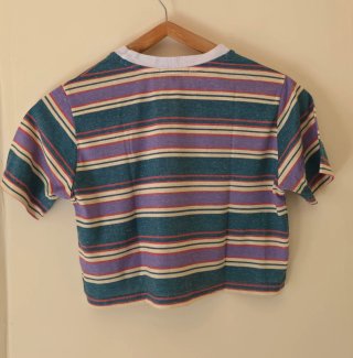 Camiseta Kaotiko rayas XS crop