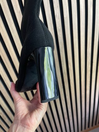 Botín Zara Tacón 10cm Tela Elástica Talla 37