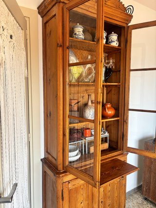Antigua Alacena Siglo XIX Madera y Cristal