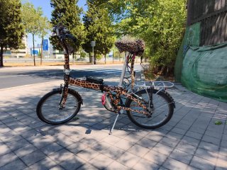 Bicicleta plegable personalizada leopardo