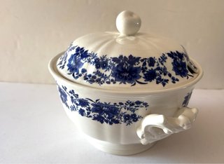 Sopera San Claudio Loza Porcelana Azul y Blanco