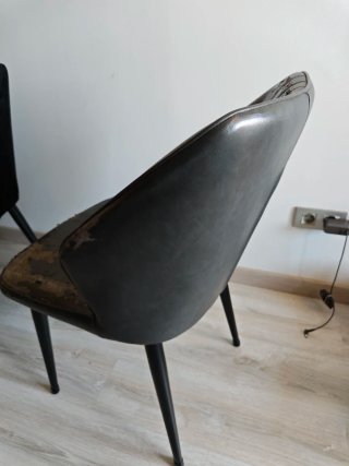 4 Sillones Jysk Funda Negra Terciopelo