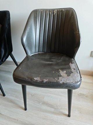 4 Sillones Jysk Funda Negra Terciopelo
