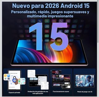 Tablet Android 15. 10 Pulgadas. 8GB RAM 64GB HDD