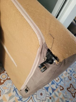 Sofá Chaiselongue 3 metros (Extraíble + 2 Puff)