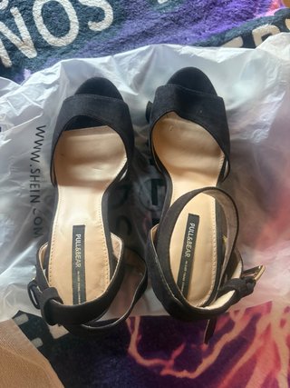 Zapatos de cuña negros Pull&Bear