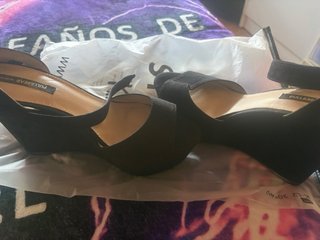 Zapatos de cuña negros Pull&Bear