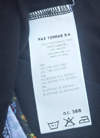 Camiseta Paz Torras Estampada Multicolor
