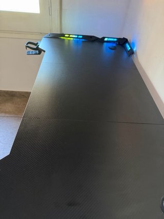 Mesa Gamer Negra con Luces LED