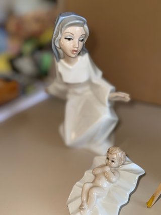 Escena de Nacimiento de Porcelana - hecho a mano