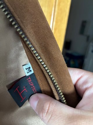 Chaqueta de cuero marrón TRIPTICO