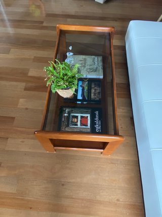 Mesa de centro madera y cristal