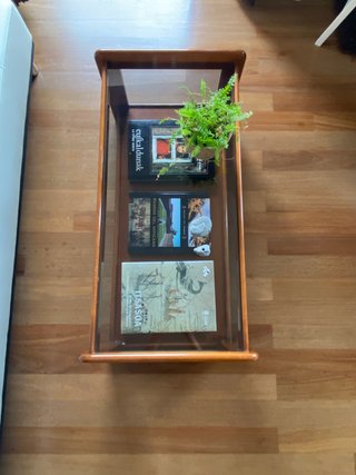 Mesa de centro madera y cristal