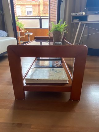 Mesa de centro madera y cristal