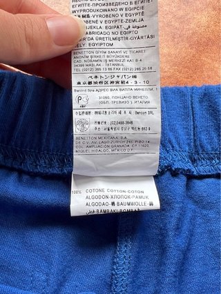 Pantaloncino blu 100% cotone Benetton 3-4 anni