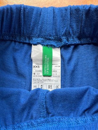 Pantaloncino blu 100% cotone Benetton 3-4 anni