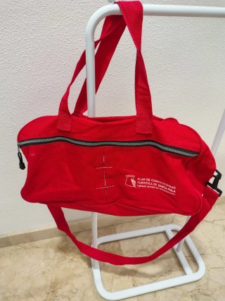 Lote de mochilas y bolsa rojo