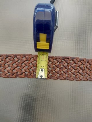 Cinturón trenzado piel marrón