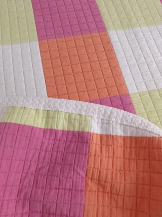 Colcha a cuadros para cama 90