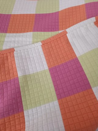 Colcha a cuadros para cama 90