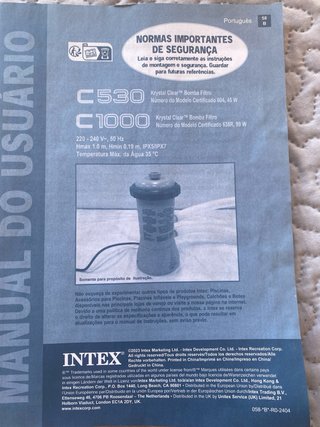 Bomba Filtro Intex Krystal Clear Piscina