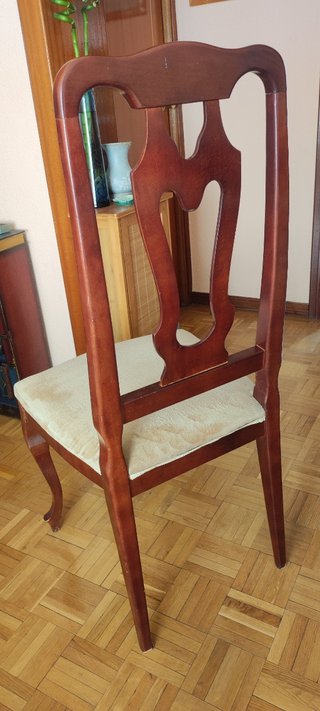Juego 2 Sillas Comedor Reina Ana Madera